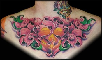 Looking for unique  Tattoos? glowing orchid face